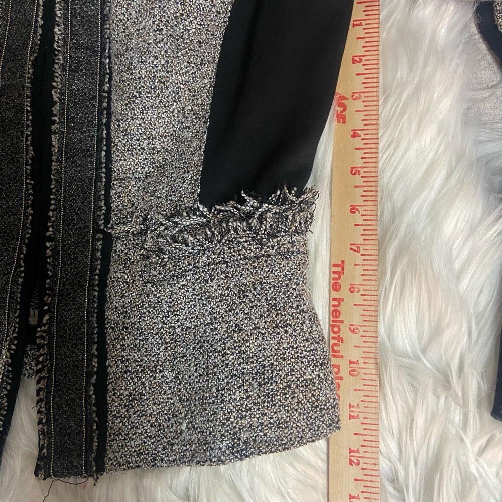 White House Black Market Sz 2 Gray and Black Tweed Women’s Blazer - Picture 13 of 16